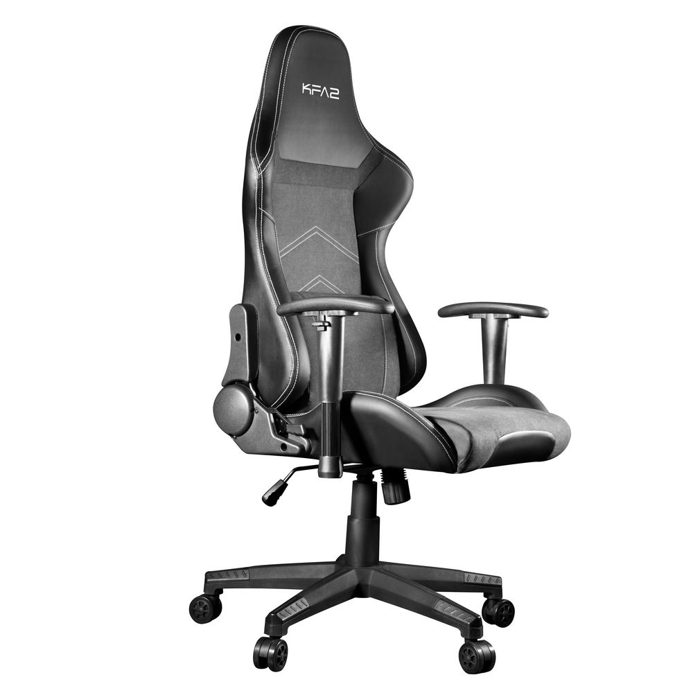 Кресло KFA2 Gaming Chair 04 L черный, экокожа, подголовник