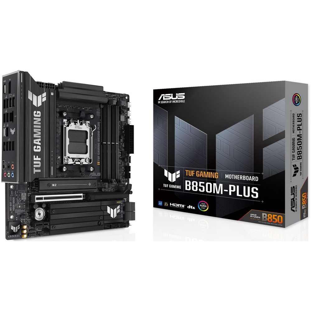 Материнская плата ASUS TUF GAMING B850M-PLUS AM5 mATX 4xDDR5 PCIEx16 PCIEx1 3xM.2 USB-C DP HDMI 2.5GLAN