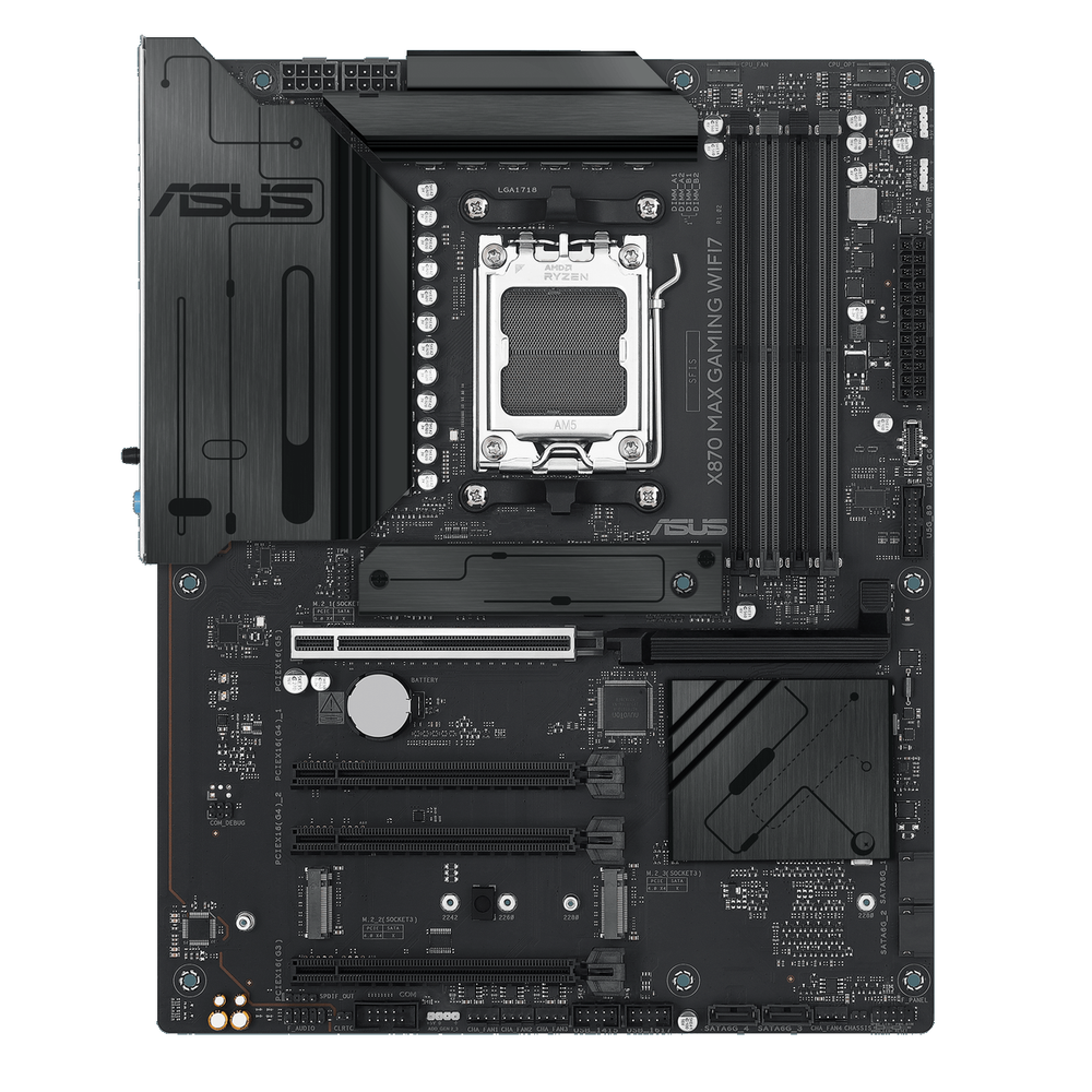 Материнская плата ASUS X870 MAX GAMING WIFI7 AM5 ATX 4xDDR5 4хPCIEx16 PCIEx1 4xM.2 2xUSB-C HDMI 2.5GLAN Wi-Fi 7