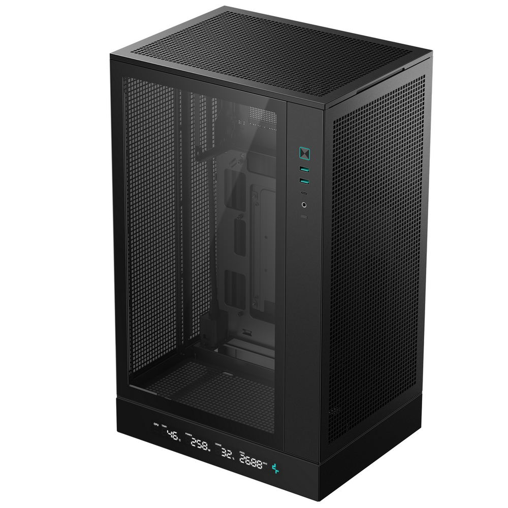 Корпус для ПК Deepcool Bad Pack CH270 DIGITAL mATX, USB3.0X2, USB-C Gen2X1, AudioX1, 3.5"X1, 2.5"X1,TG