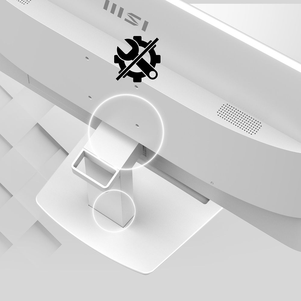 Монитор 23.8" MSI PRO MP2412W  VA, 1920x1080, 100Hz, 4ms, 250сd/m, 3000:1,  | HDMI(1.4b), DP(1.2a) | ExPSU, Vesa 75, White