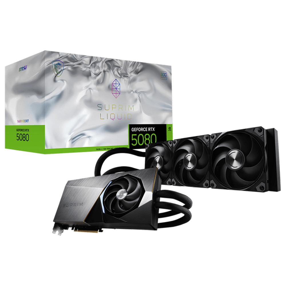 Видеокарта MSI RTX5080 16G SUPRIM LIQUID SOC 16GB GDDR7 256bit 3xDP HDMI RTL