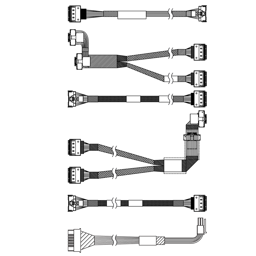 Комплектующие корпусов Lenovo ThinkSystem SR650 V3 2.5" Chassis Front BP1 NVMe Cable Kit 