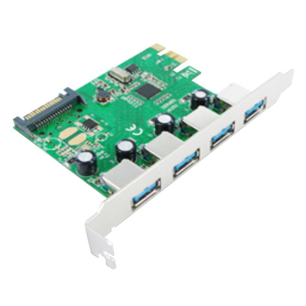 Периферия Speed Dragon PCI-Express USB 3.0 Card, 4xUSB 3.0 External ports, with IDE 4-pin Power connector (EU306B-2-BU01) OEM {100}