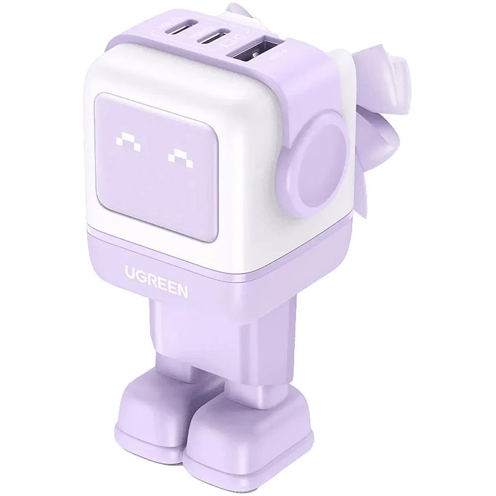 Сетевое зарядное устройство UGREEN CD361 (35291) UNO 65W USB-A+2*USB-C Robot GaN Tech Fast Charger E