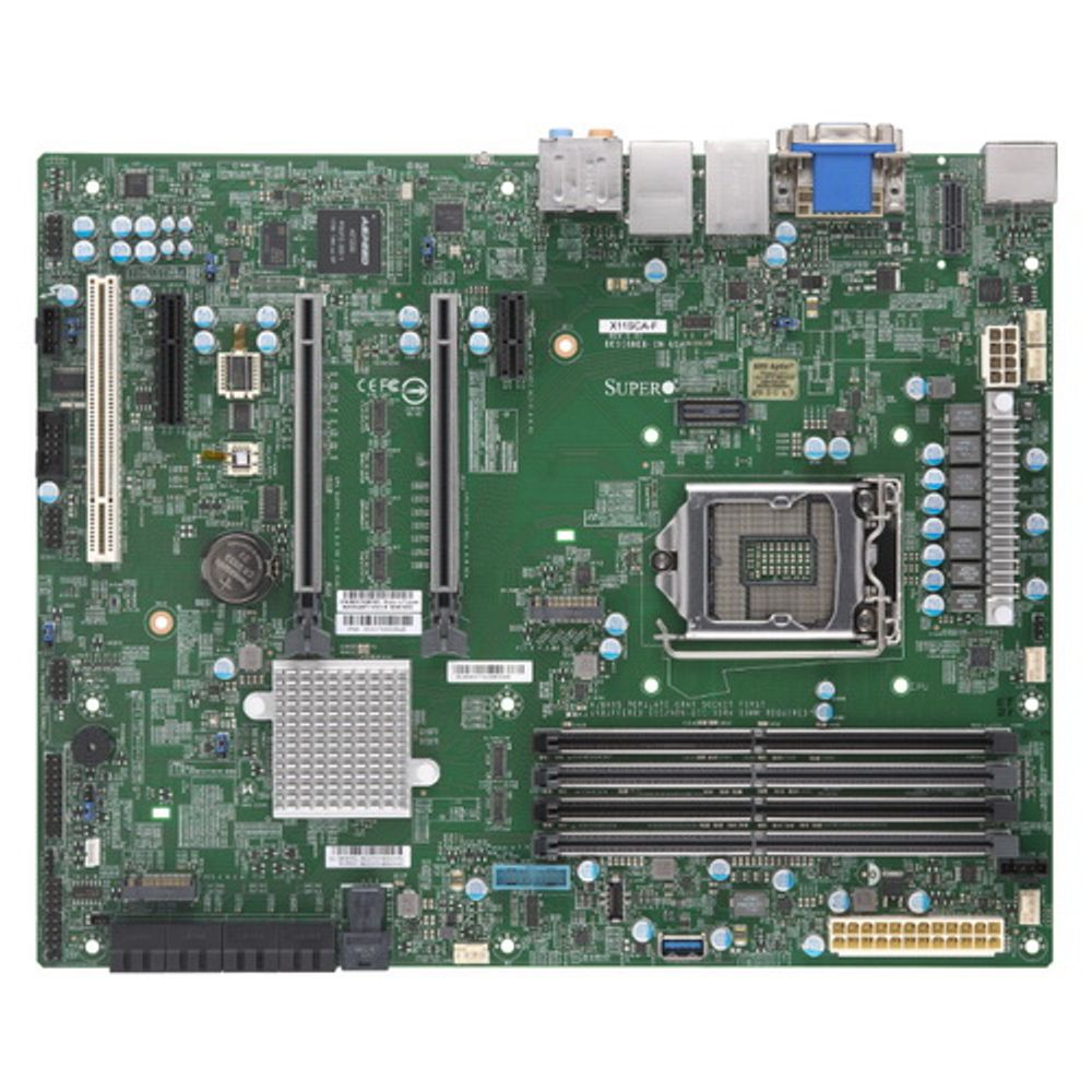 Материнская плата SuperMicro  MBD-X11SCA-F-O ATX, LGA1151H4, C246, 4xDIMM (128GB) DDR4 ECC UDIMM, 1xGbe (i210/IPMI), 1xGbe (i210 share IPMI), 8xSATA3, RAID 0,1,5,10, 2xM.2 PCIE, 2xPCIEx16, 1xPCIEx4, 1xPCIEx1, 1xPCI32/33 5V, HDMI/DP/DVI/VGA, Audio, IPMI (324538)