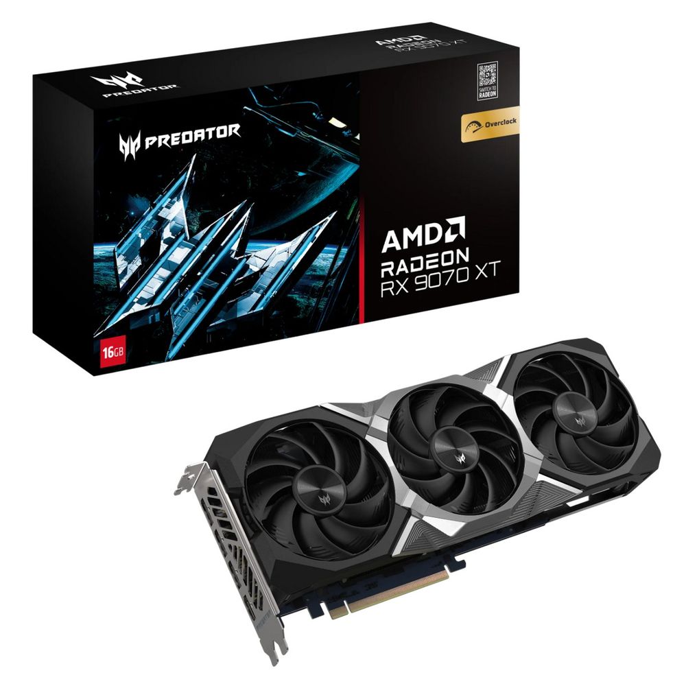 Видеокарта Acer RX9070XT PREDATOR BIFROST OC 16Gb GDDR6 256bit 3xDP HDMI 3FAN RTL