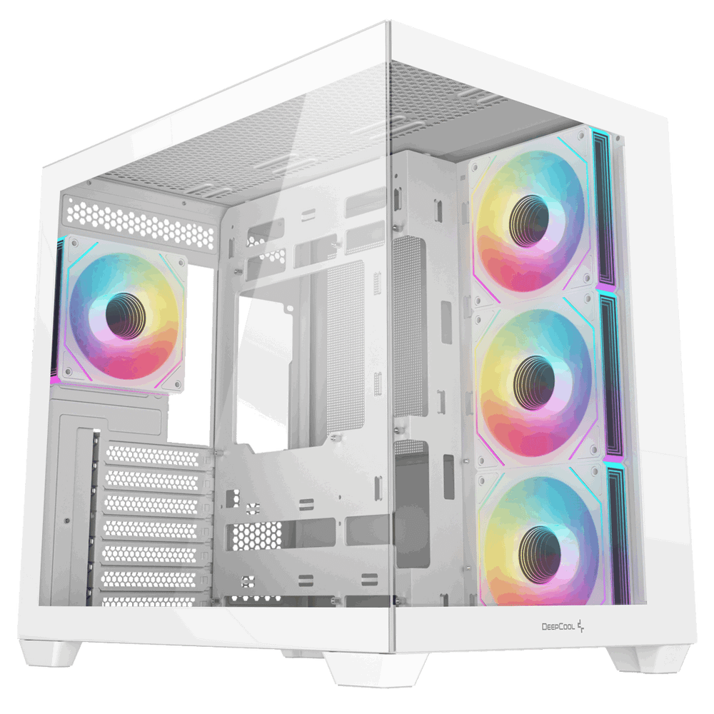 Корпус Deepcool CG530 4F белый без БП ATX 6x120mm 4x140mm 1xUSB3.0 audio bott PSU