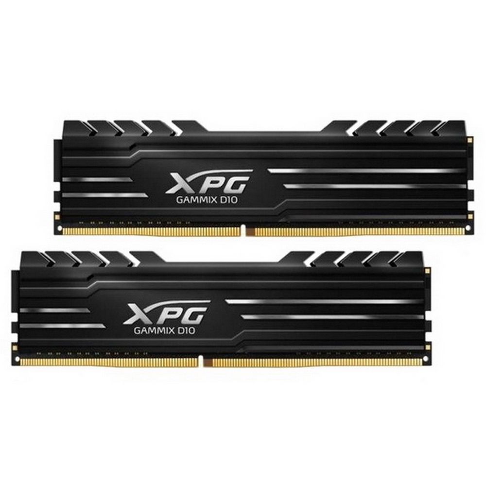 Модуль памяти ADATA XPG GAMMIX D10 Black Gaming Memory AX4U320016G16A-DB10 32GB DDR4 3200 DIMM Non-ECC, CL16, 1.35V, Heat Shield, Kit (2x16GB), RTL, (931641)