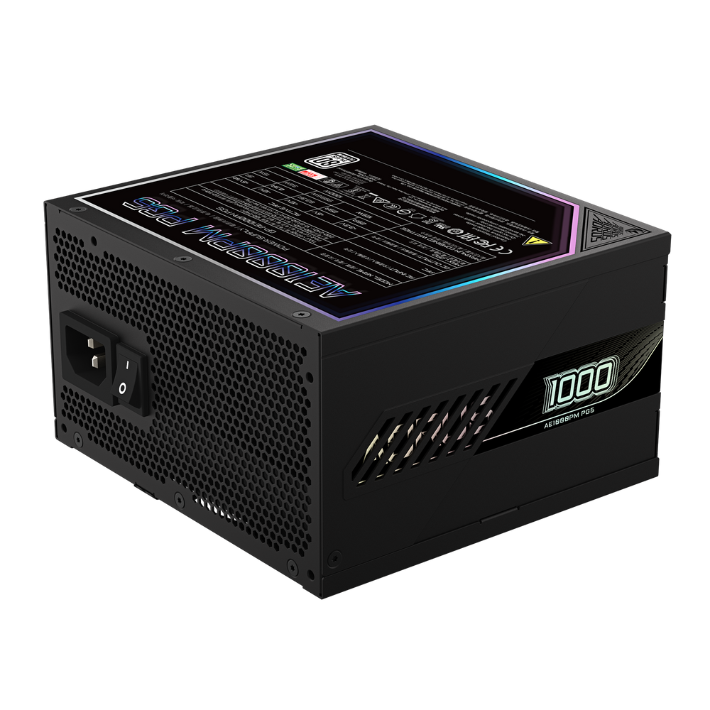 Блок питания ПК Gigabyte AE1000PM PG5 1000W, 80Plus, Platinum, Полностью модульный, PCIe Gen 5.1, ATX 3.0 compatible