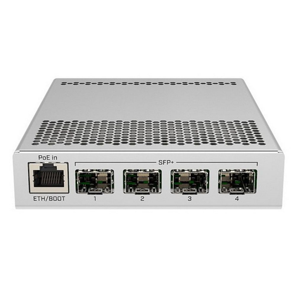 Маршрутизатор MIKROTIK CRS305-1G-4S+IN Cloud Router Switch 305-1G-4S+IN with 800MHz CPU, 512MB RAM, 1xGigabit LAN, 4xSFP+ cages, RouterOS L5 or SwitchOS (dual boot), metallic desktop case, PSU (002136) {20}