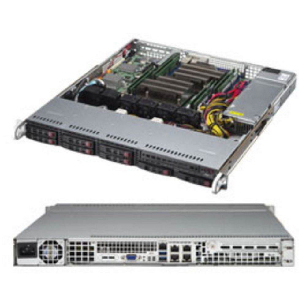 Платформа системного блока SuperMicro SYS-1028R-MCT, X10DRL-CT,CSE-113MFAC2-R605CB 1U Rackmount  LGA 2011   113MFAC2-605CB   X10DRL-CT