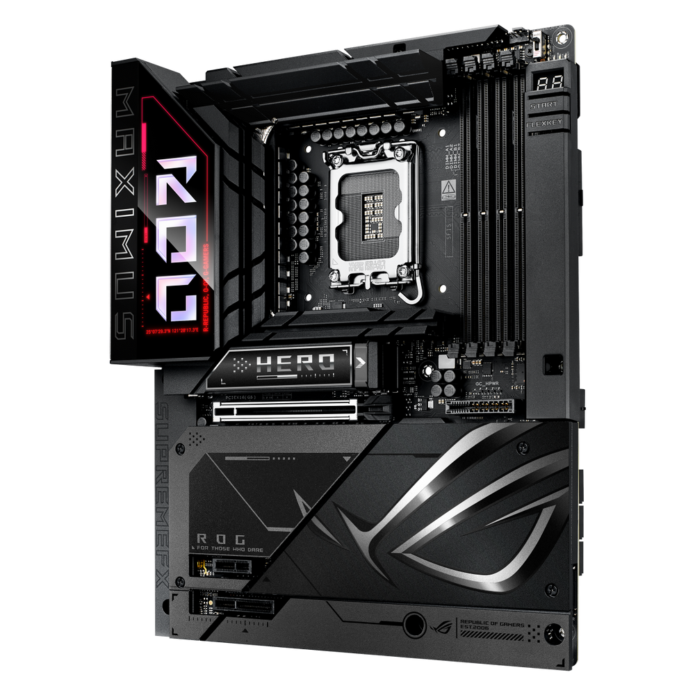 Материнская плата ASUS ROG MAXIMUS Z890 HERO BTF LGA1851 ATX 4хDDR5 PCIEx16 PCIEx4 PCIEx1 6xM.2 2xThunderbolt USB-C HDMI 2.5GLAN 5GLAN Wi-Fi 7
