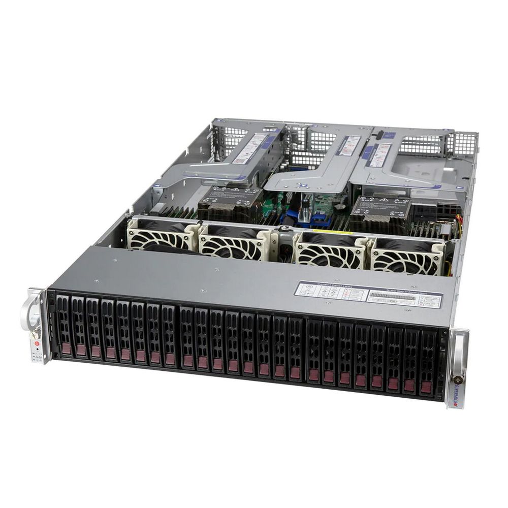 Серверная платформа Supermicro SYS-220U-TNR CPU: Intel 2x 4310 RAM: SK 16x 32G SSD: Intel 1x 3.84TB