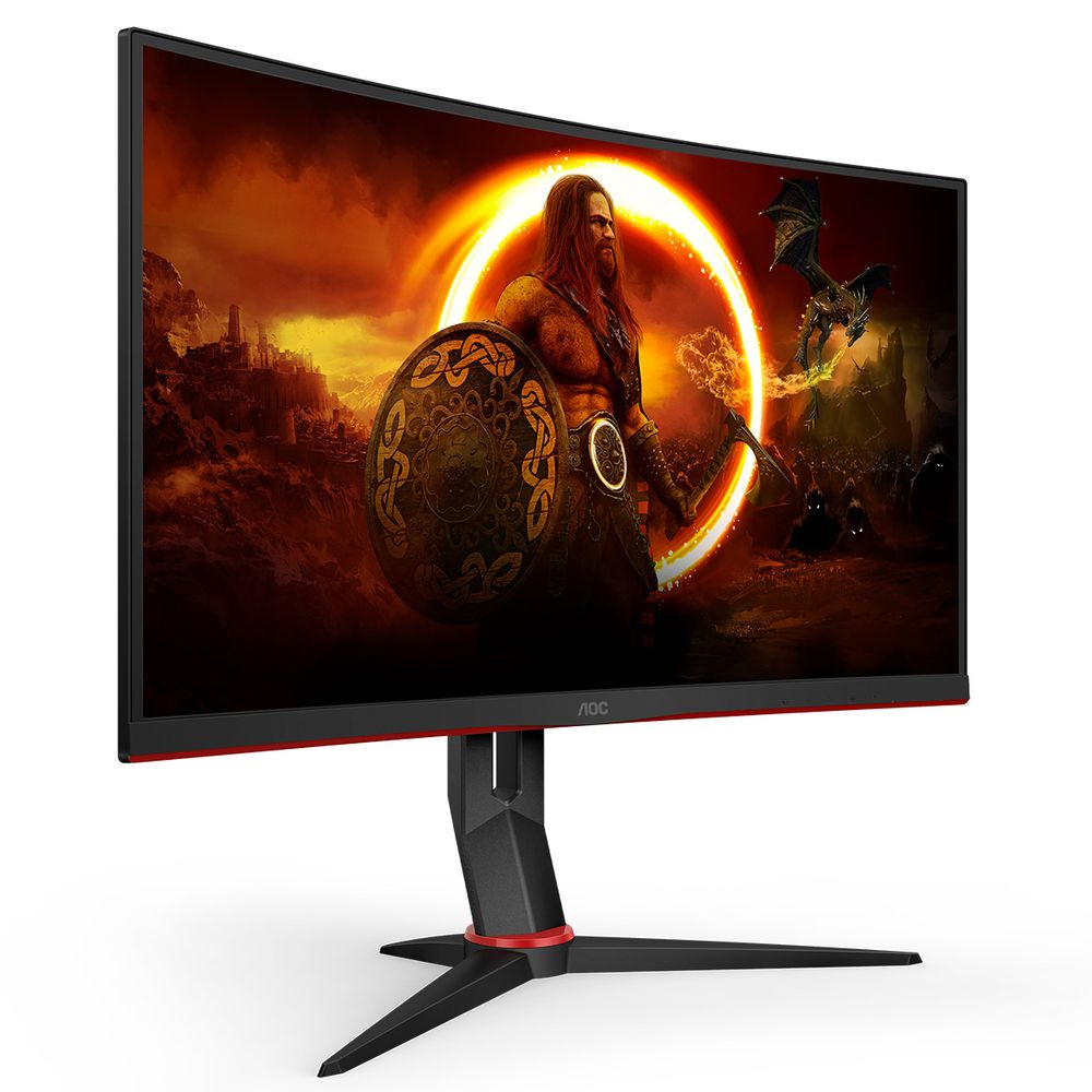 Монитор AOC 27" C27G2ZU Black-Red (VA, 1920x1080, HDMI+HDMI+DP, USB Hub, 0.5 ms, 178°/178°, 300 cd/m, 3000:1, 240Hz, MM, Curved)