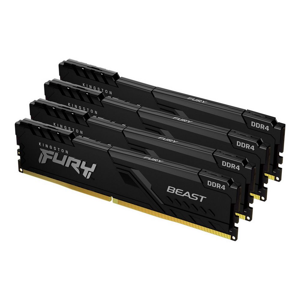 Модуль памяти Kingston 16GB Kingston DDR4 2666 DIMM FURY Beast Black Gaming Memory KF426C16BBK4/16 Non-ECC, CL16, 1.2V, KF426C16BBK4/16 512x8 Кит 4х4 , RTL