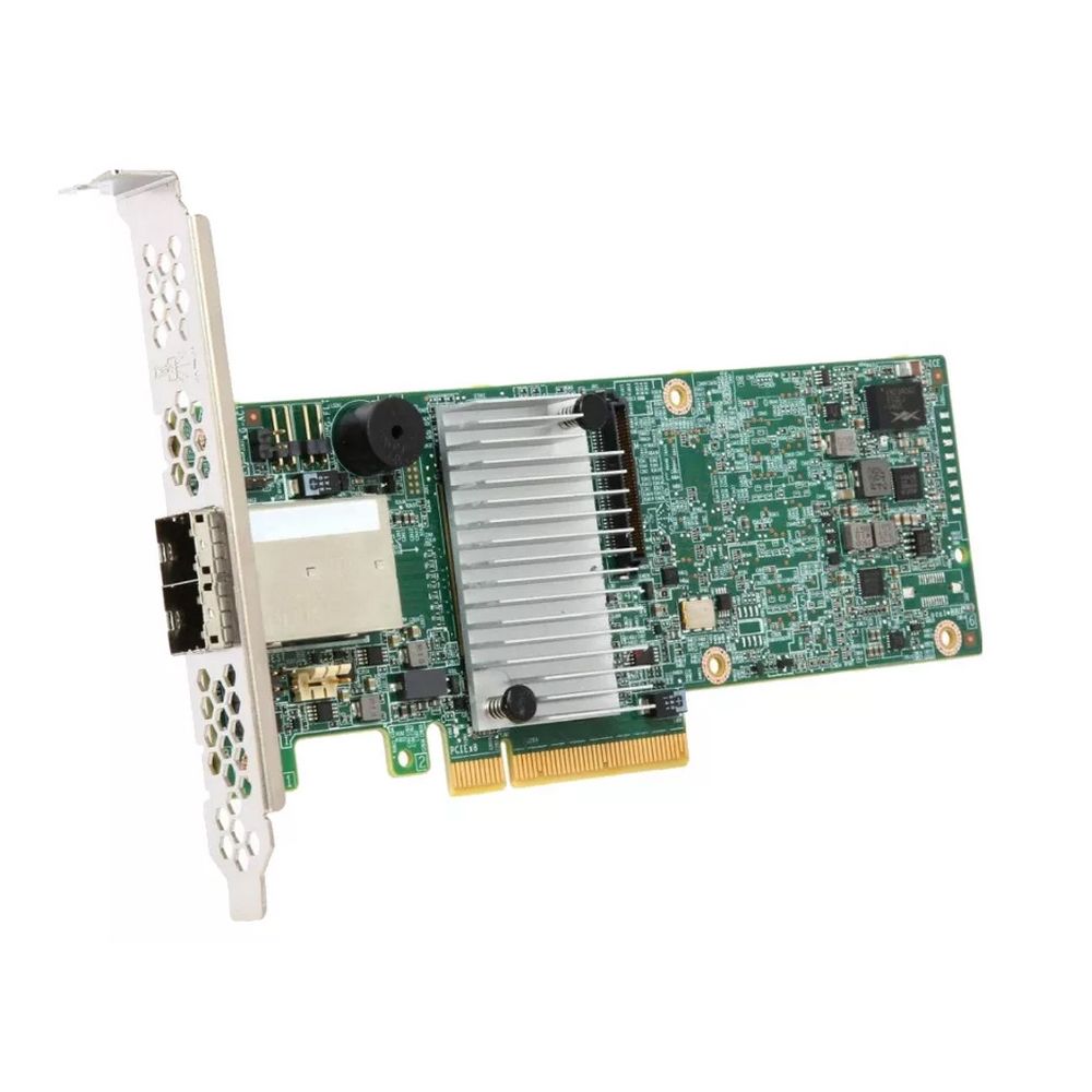 RAID-контроллер Broadcom LSI MegaRAID SAS 9380-8E (LSI00438 / 05-25528-04) PCIe 3.0 x8 LP, SAS/SATA 12G, RAID 0,1,5,6,10,50,60, 8port(2*ext SFF8644), Cache 1GB, 3108ROC (003358)
