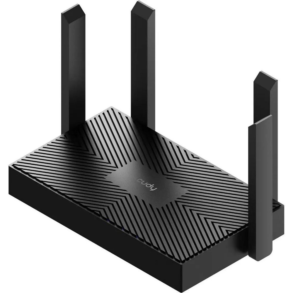 Маршрутизатор CUDY WR1500 AX1500 Gigabit Wi-Fi 6 Router Dual Band, Chipset Realtek, 802.11ax/ac/a/b/g/n, 1201Mbps at 5GHz + 300Mbps at 2.4GHz, 4 x 10/100/1000Mbps Ports, WPA3, IPv6, 4 x 5dBi fixed antennas