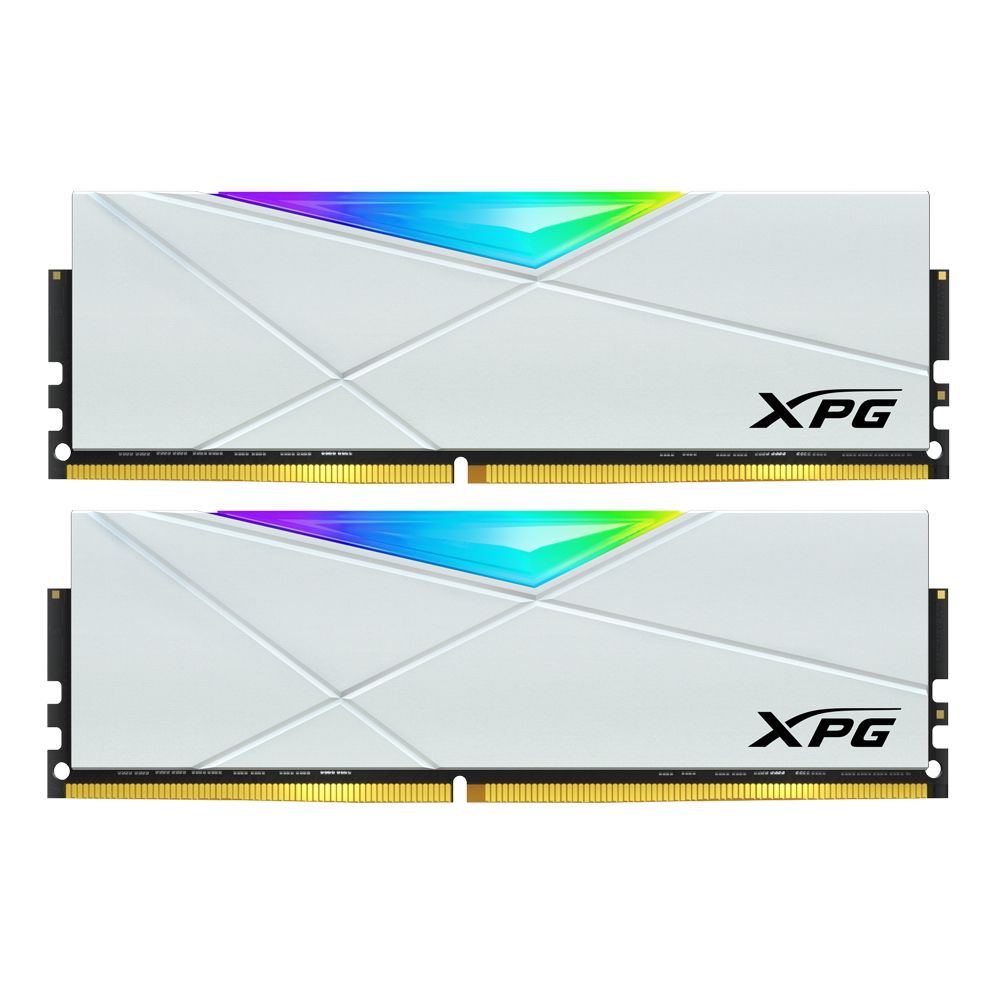 Модуль памяти ADATA XPG SPECTRIX D50 RGB White Gaming Memory AX4U320016G16A-DW50 32GB DDR4 3200 DIMM Non-ECC, CL16, 1.35V, Heat Shield, Kit (2x16GB), RTL, (931252)