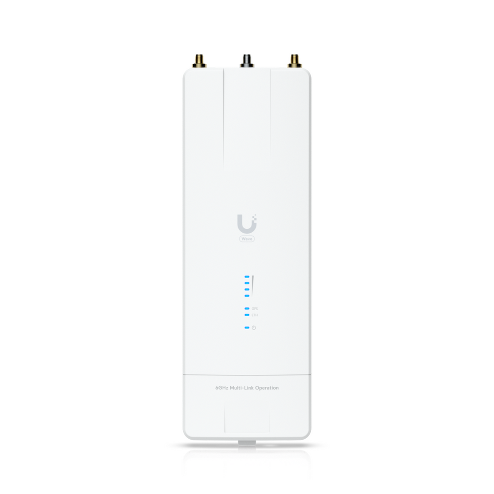 Точка доступа Wi-Fi Ubiquiti UISP Wave MLO6 Радиоустройство 5+6 ГГц, Wi-Fi 7, PtP, MIMO 2х2, 20 дБм, 2х RP-SMA, MLO, UISP Wave Technology