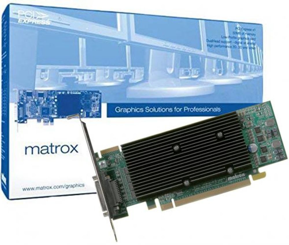Видеокарта Matrox (M9140-E512LAF) M9140 LP PCIe x16 PCI-Ex16, 512MB, DDR2, Low Profile Bracket, Connector- KX-20, KX-20 to 4xDVI-I cable, 4x DVI-HD15, Max Digital/Analog Resolution per Output 1920x1200, RTL {10} (235899)