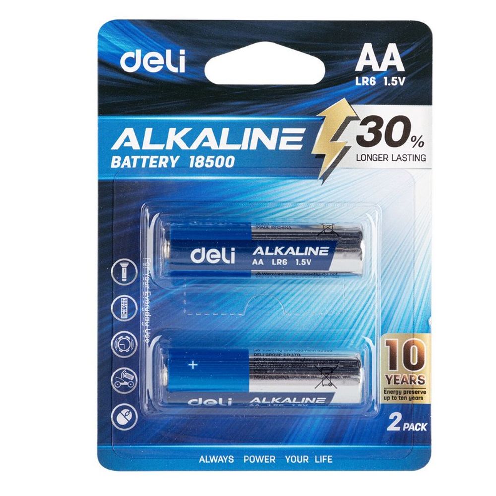 Батарейки Deli E18500 AA LR6 1.6V (2 шт) 
