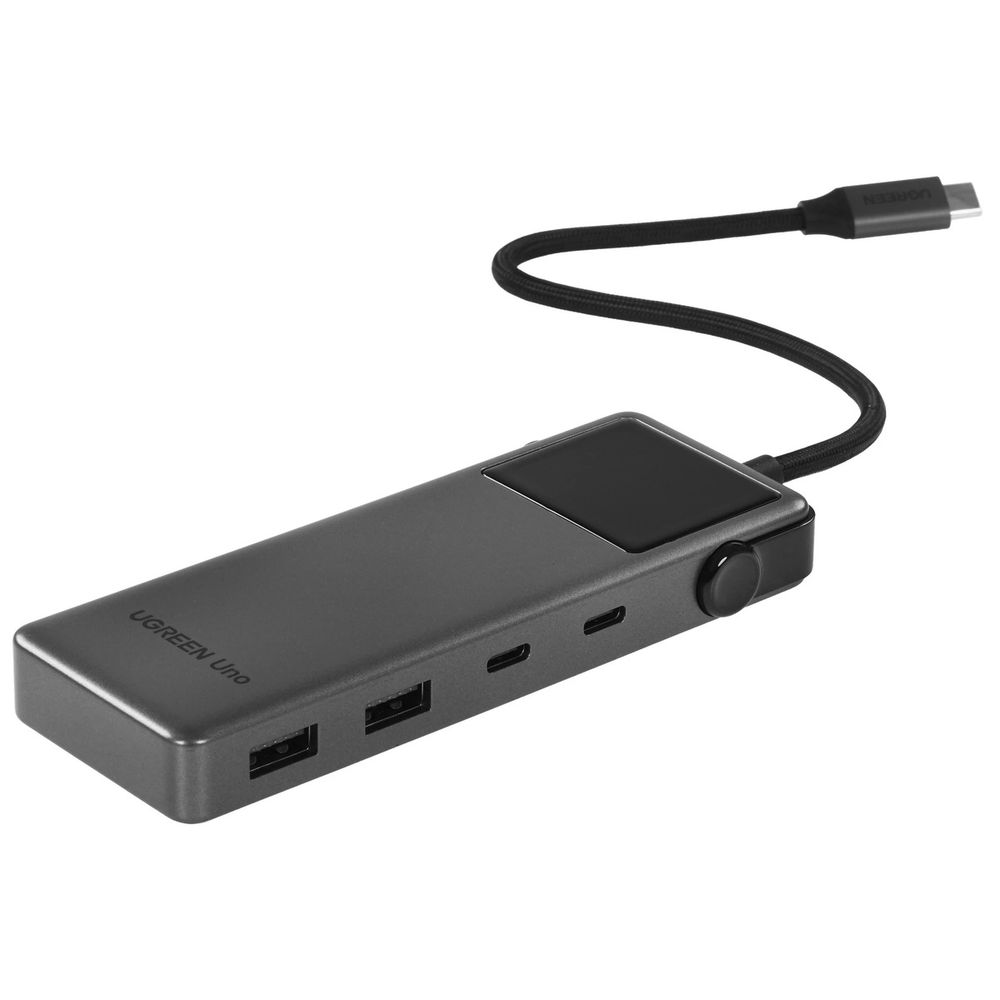 Конвертер UGREEN CM888 (35998) UNO 6-in-1 4K@60Hz USB-C To HDMI+2*USB 3.2 A+2*USB 3.2 C+PD Power Converter. Цвет: серый