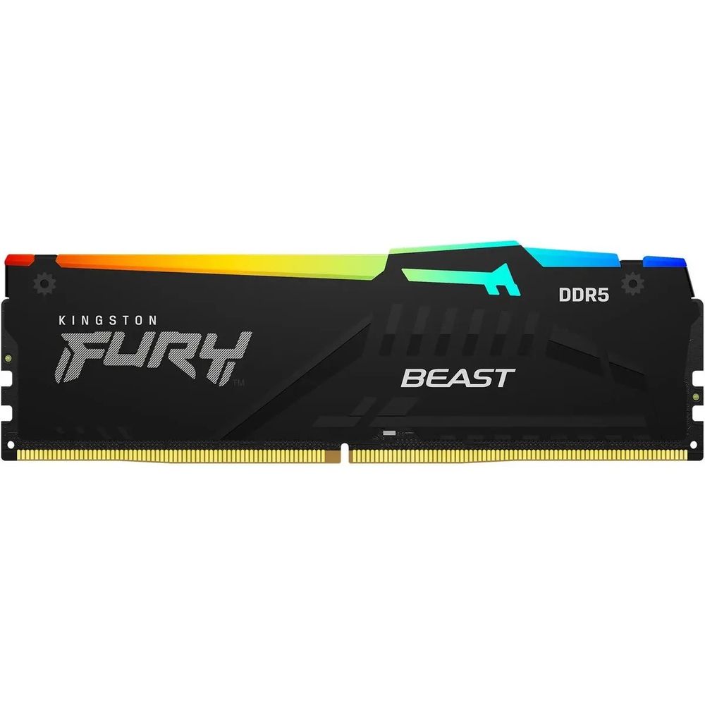 Память DDR5 16GB 6000MHz Kingston KF560C30BBEA-16 Fury Beast Black Expo RGB RTL Gaming PC5-48000 CL30 DIMM 288-pin 1.4В kit single rank с радиатором Ret