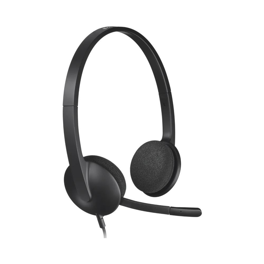 Гарнитура Logitech H340 черная, USB, поворотный микрофон, кабель 1.8м