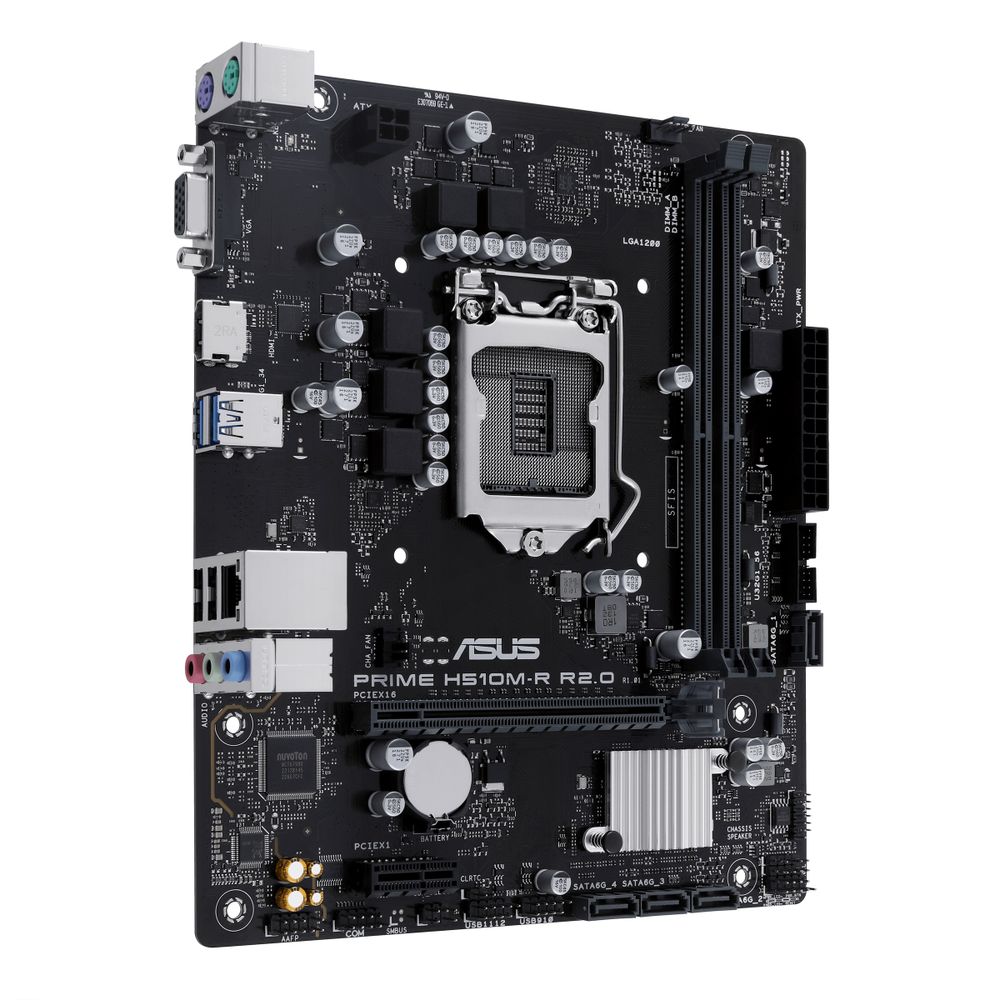 Материнская плата ASUS PRIME H510M-R R2.0-SI LGA1200 mATX 2xDDR4 PCIEx16 PCIEx1 HDMI VGA GLAN