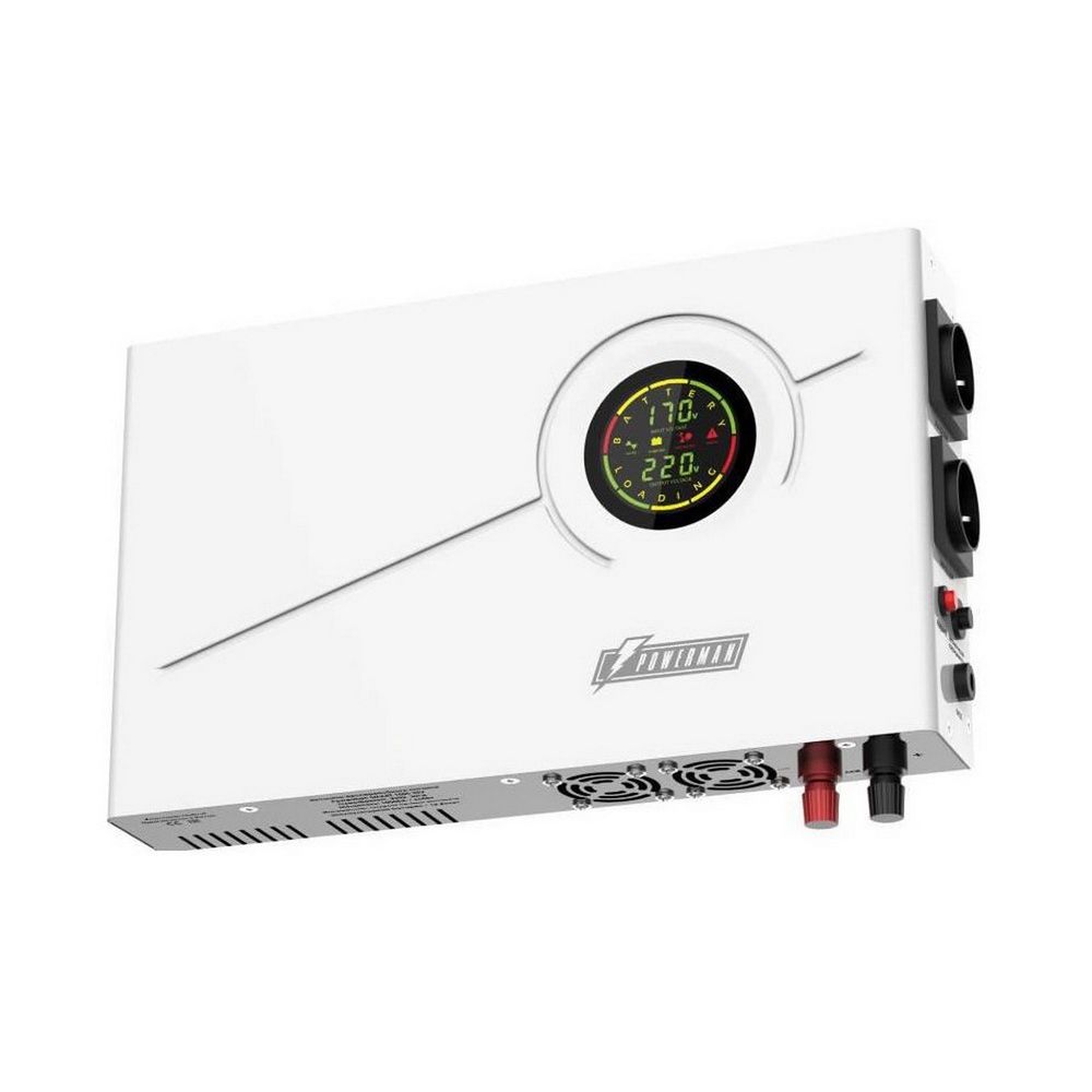 ИБП POWERMAN Smart 500 INV Мощность 500 ВА / 300 Вт, розетки Shuko - 2 шт. Стабилизирует напряжение питания оборудования