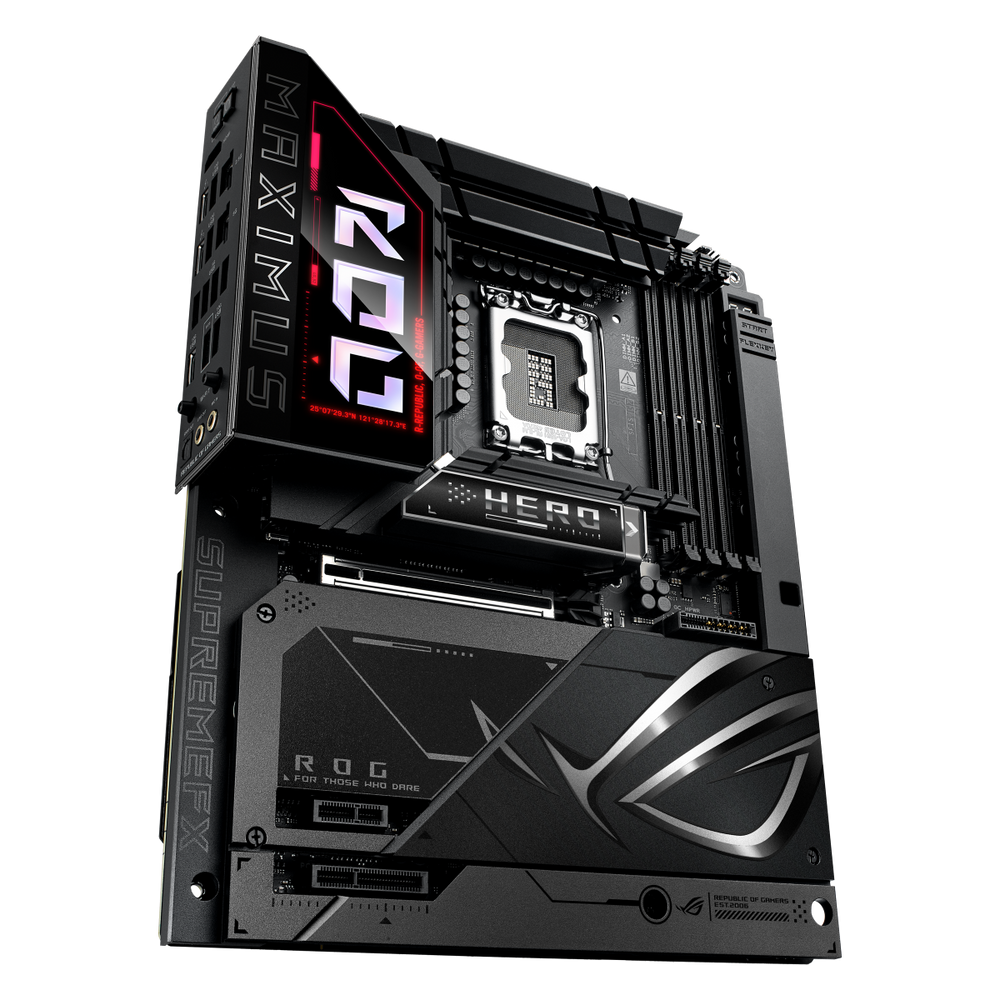 Материнская плата ASUS ROG MAXIMUS Z890 HERO BTF LGA1851 ATX 4хDDR5 PCIEx16 PCIEx4 PCIEx1 6xM.2 2xThunderbolt USB-C HDMI 2.5GLAN 5GLAN Wi-Fi 7