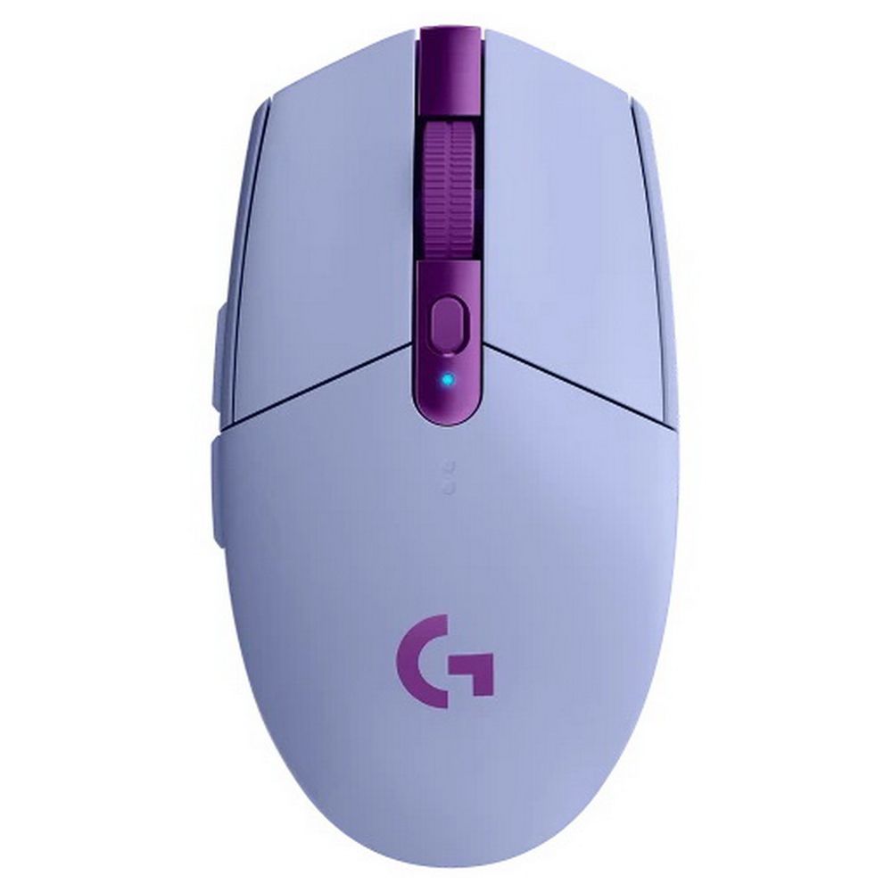 Мышь беспроводная Logitech G304 Lightspeed фиолетовый, 12000 dpi, радиоканал, USB, кнопки - 6