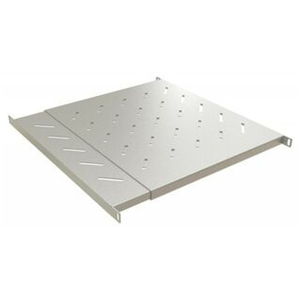 Полка Hyperline TSD3L-0.5U-405/700-RAL7035 Полка c 19'' креплением, раздвижная, 0.5U, с регулируемой глубиной установки от 405 до 700 мм, нагрузка до 60 кг, для установки в шкафы глубиной 600-800 мм, цвет серый