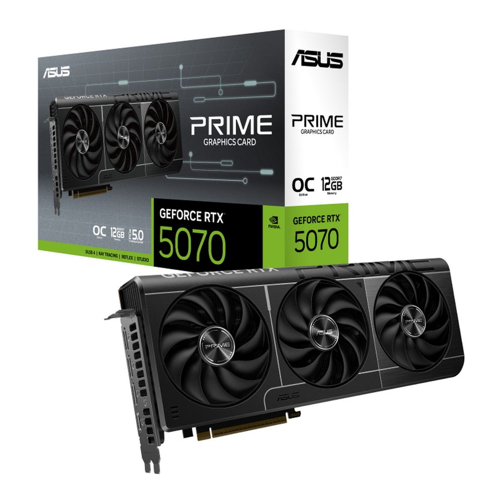 Видеокарта ASUS Bad Pack RTX5070 PRIME OC 12GB GDDR7 192bit 3xDP HDMI 3FAN RTL (PRIME-RTX5070-O12G) bp