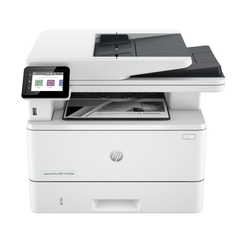 HP LaserJet Pro 4103fdn А4, МФУ, лазерное, черно-белое, 40стр/мин, 1200dpi, 1200МГц, 512Мб, АПД, 100+250, Ethernet /USB/WiFi, 3050стр/картридж (2Z628A#BBU)
