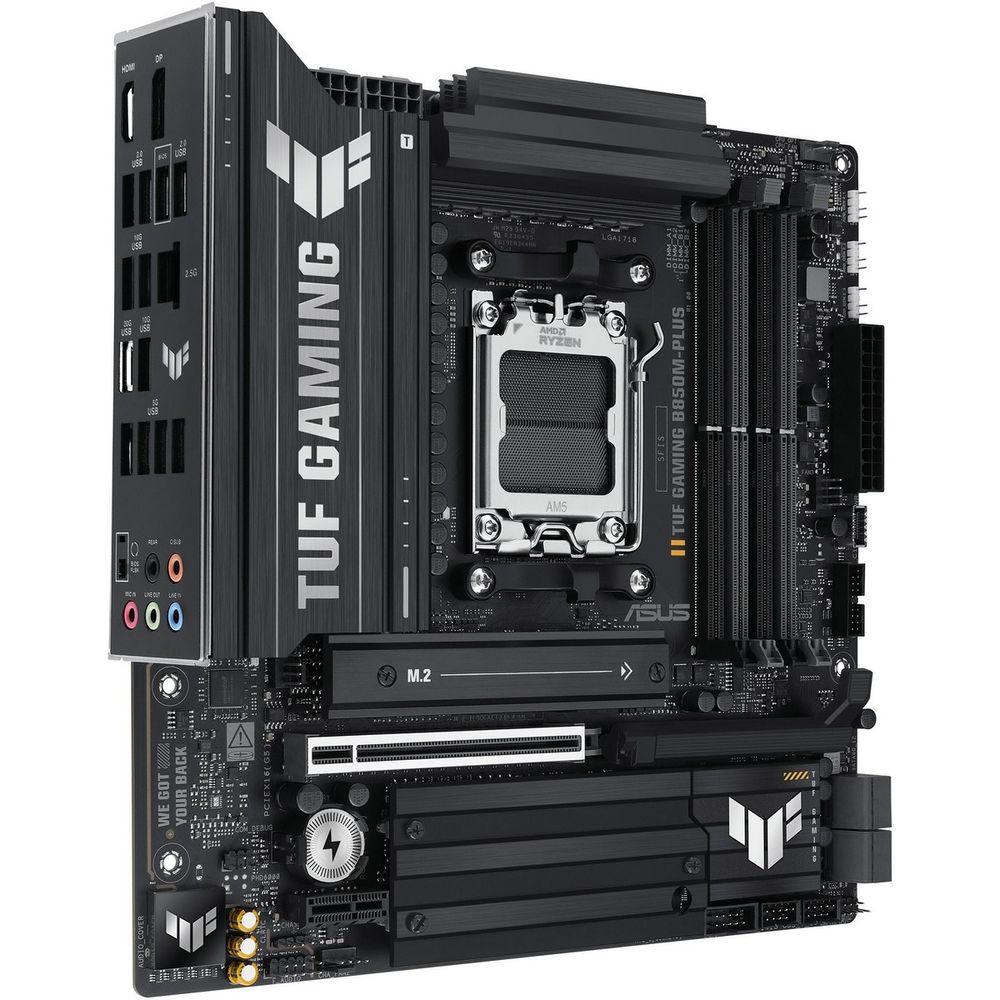 Материнская плата ASUS TUF GAMING B850M-PLUS AM5 mATX 4xDDR5 PCIEx16 PCIEx1 3xM.2 USB-C DP HDMI 2.5GLAN