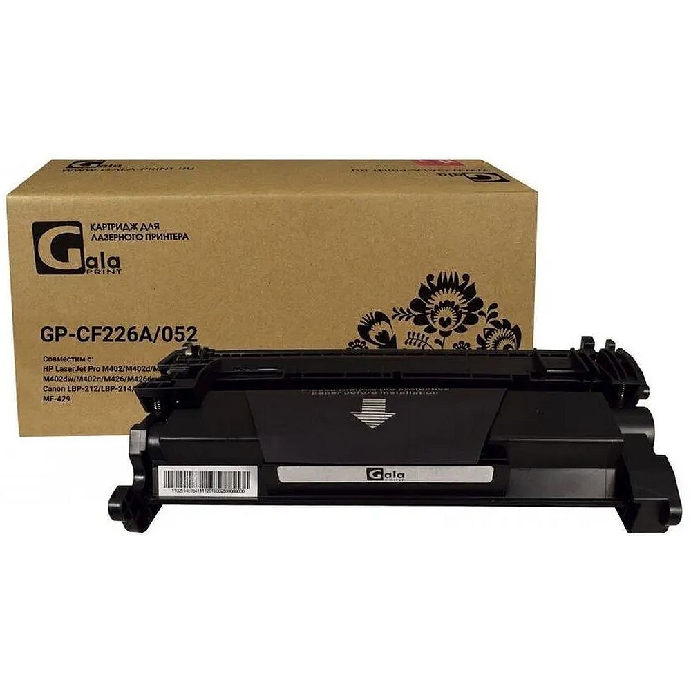 Картридж GalaPrint Bad Pack GalaPrint GP-CF226A/052 (№26A) для принтеров HP LaserJet Pro M402/M402d/M402dn/M402dne/M402dw/M402n/M426/M426dw/M426fdn/M426fdw/Canon LBP-212/LBP-214/LBP-215/MF-426/MF-428/MF-429 3100 копий bp