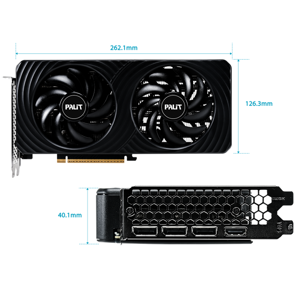 Видеокарта Palit RTX5060 DUAL 8GB GDDR7 128bit 3xDP HDMI 2FAN RTL