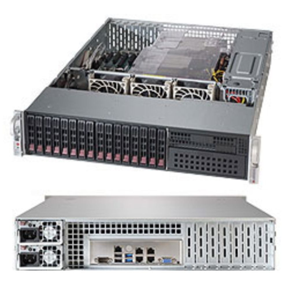 Платформа системного блока SuperMicro SYS-2028R-C1R4+ (DP S2011 R3 24xDDR4 16x2.5"HDD:8xSAS, 8xSATA 4LAN R920W)