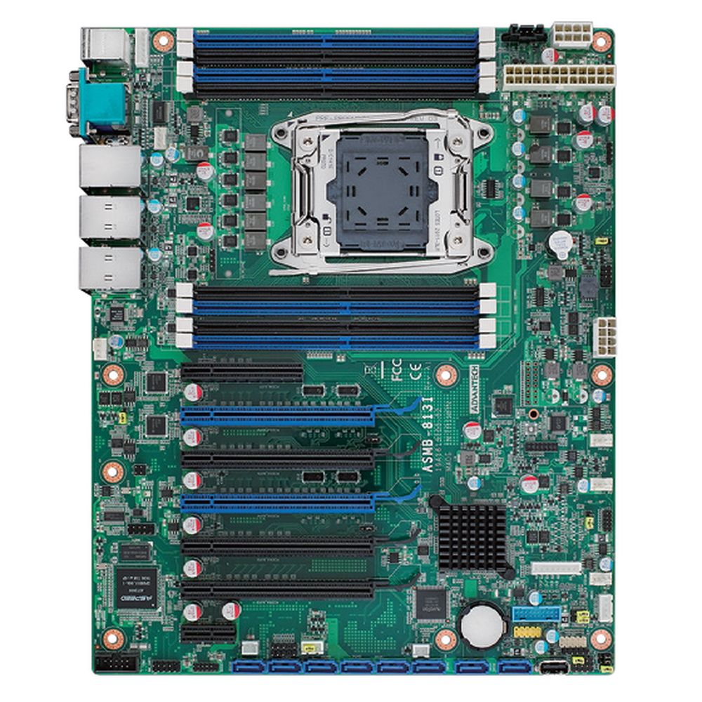Материнская плата Advantech ASMB-813-00A1E, Advantech LGA 2011-R3 Intel® Xeon® E5-2600 v3/v4 ATX Server Board with 8 DDR4 DIMM, 5 PCIe x16 Slot, 6 USB 3.0, IPMI, (требуется установка батарейки CR2032)