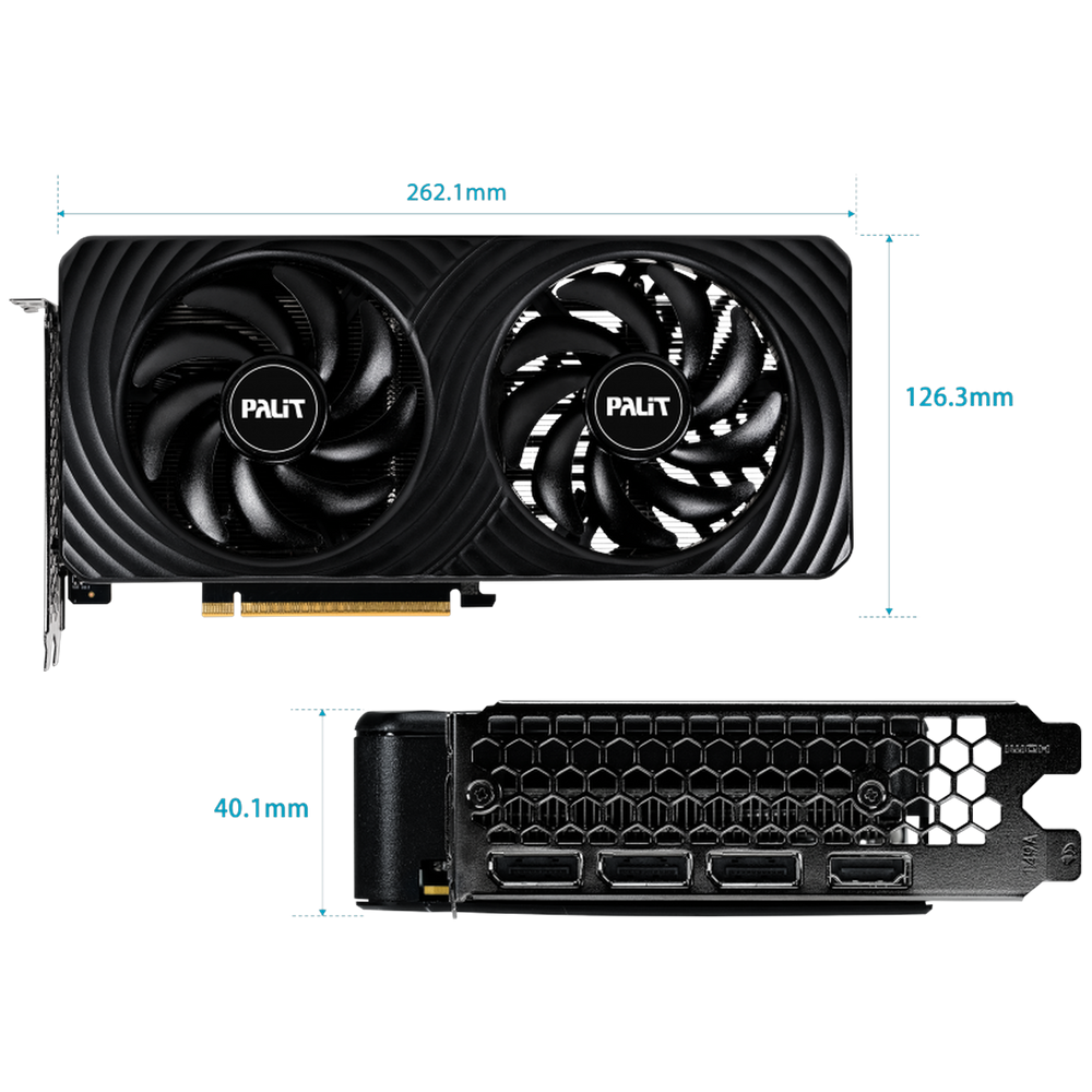 Видеокарта Palit RTX5050 DUAL OC 8GB GDDR6 128bit 3xDP HDMI 2FAN RTL
