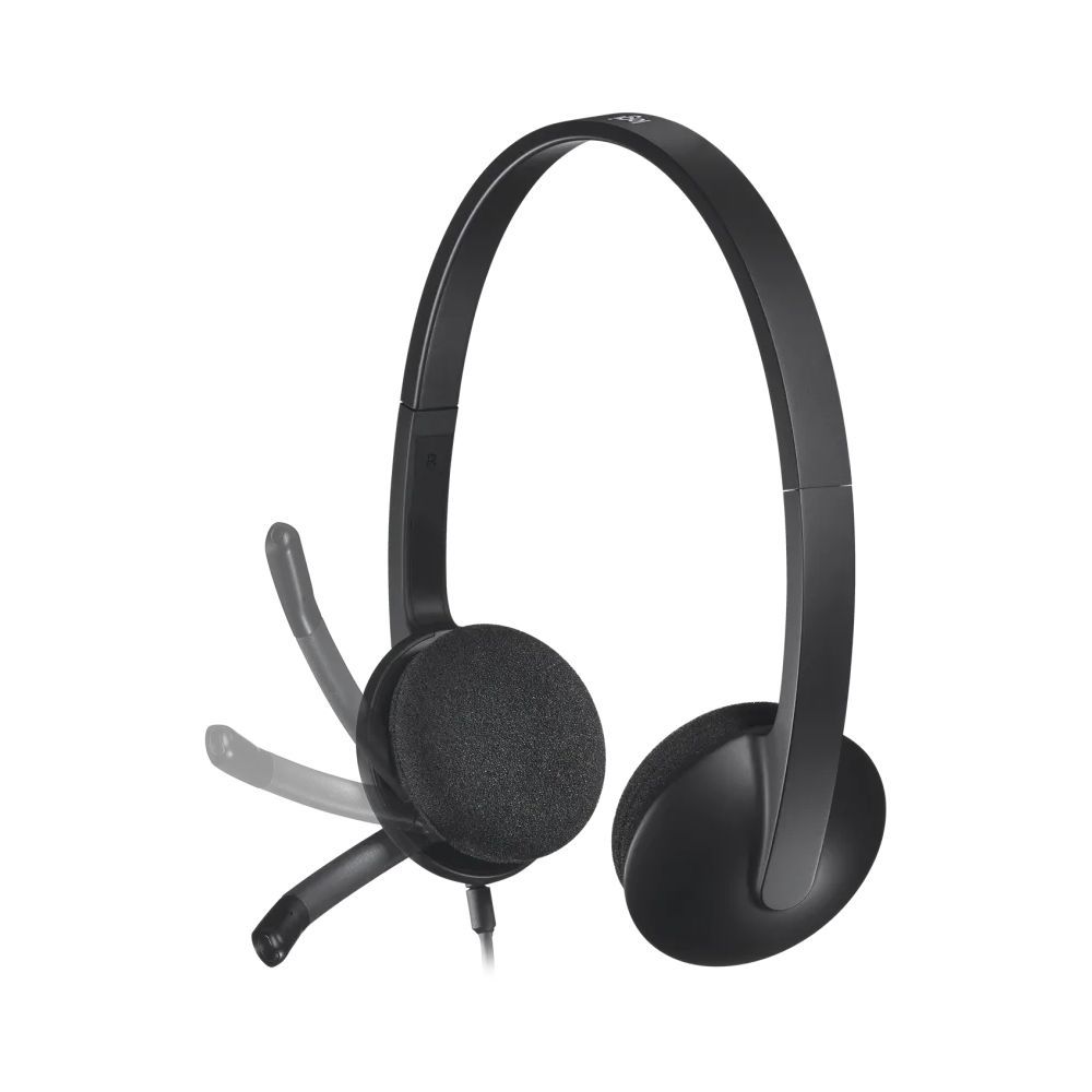 Гарнитура Logitech H340 черная, USB, поворотный микрофон, кабель 1.8м