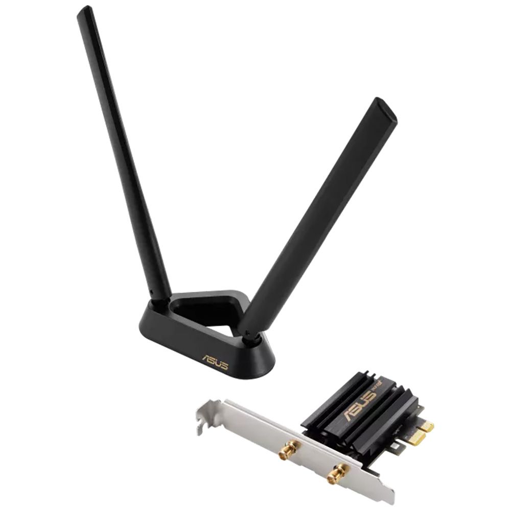 Адаптер беспроводной связи (Wi-Fi) ASUS PCE-AXE59BT WiFi 6E Bluetooth 5.2 2402+2402+574Mbps 6GHz/5GHz/2.4G (90IG07I0-MO0B00)