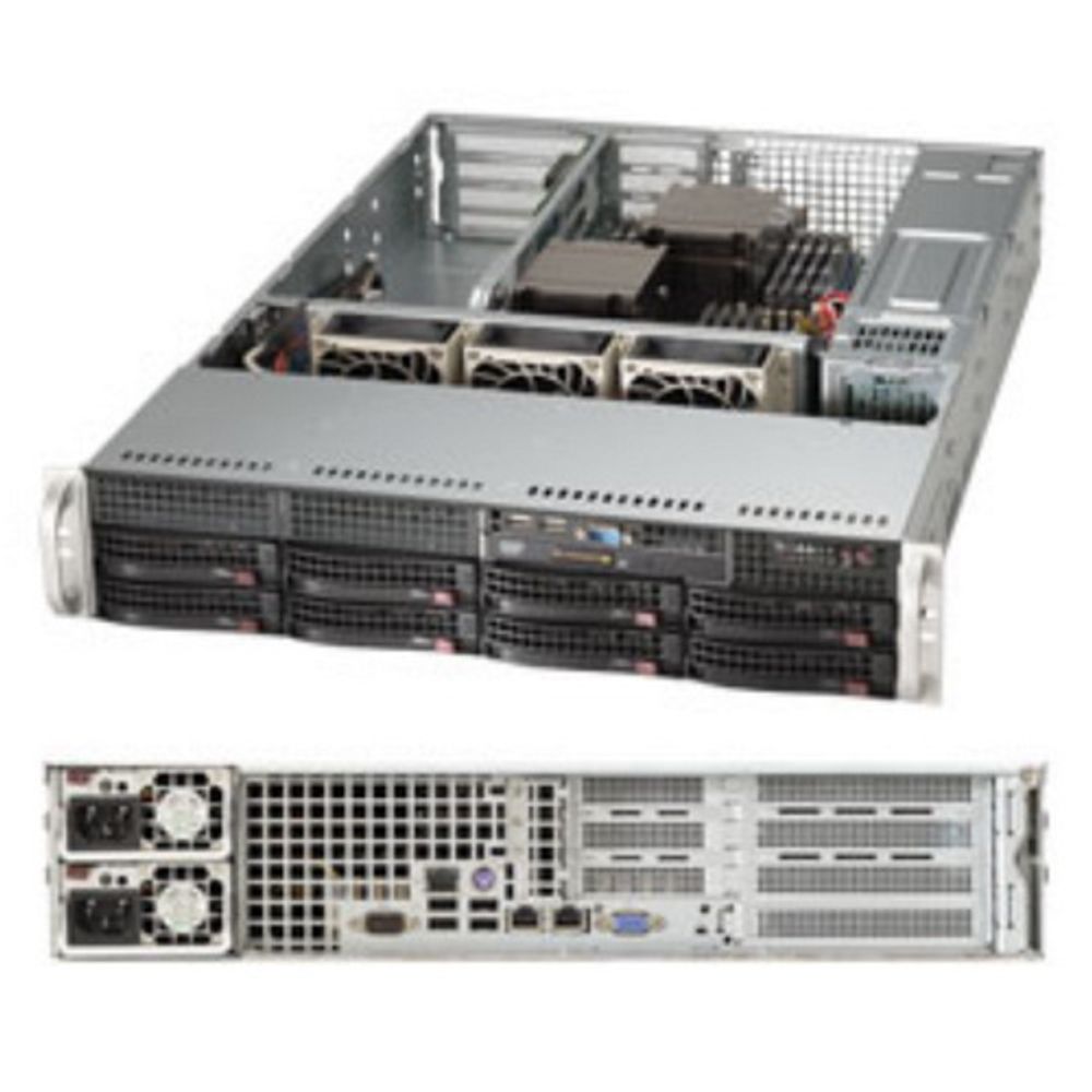 Платформа системного блока SuperMicro SYS-6028R-WTR 2U Rackmount SC825TQ-R740WB LGA 2011 X10DRW-i (16xDDR4 10xSATA3 6xUSB 3.0 VGA 4xPCI-E3.0x8 2xPCI-E3.0) (157525)