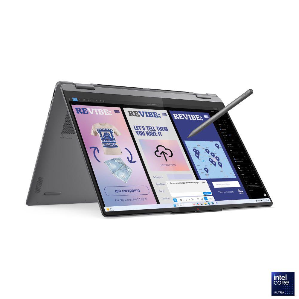 Bad Pack Ноутбук Lenovo Yoga 7 2-in-1 16ILL10 Intel Core Ultra 5 226V/16Gb (soldered D5)/SSD512Gb/UMA/16"/IPS/WUXGA/1920x1200/60Hz/Win11 (SL English)/Luna Grey/1.92kg