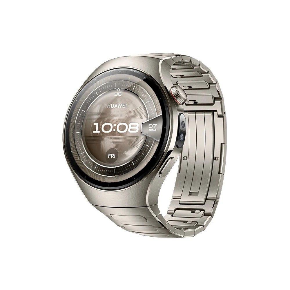 55020EVK - Смарт часы, Huawei, Watch 5 RTS-AL00 46mm, Дисплей 1.5" цветной AMOLED-экран, Разрешение 466 x 466, Вес 56 гр, (Titanium Strap) Титан