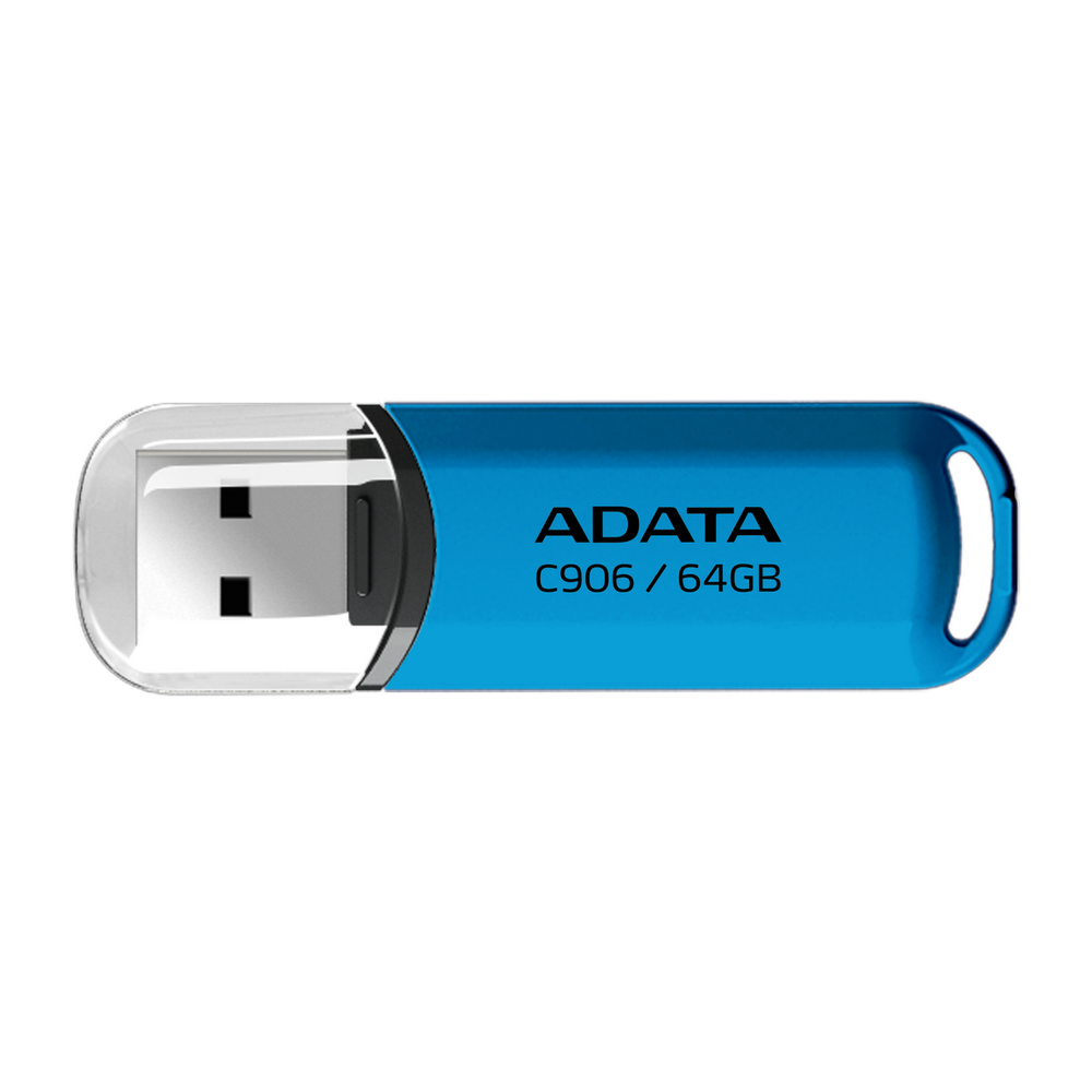 Флешка USB ADATA Classic C906 (AC906-64G-RWB), 64Gb, USB 2.0, R/W 15/5, синий