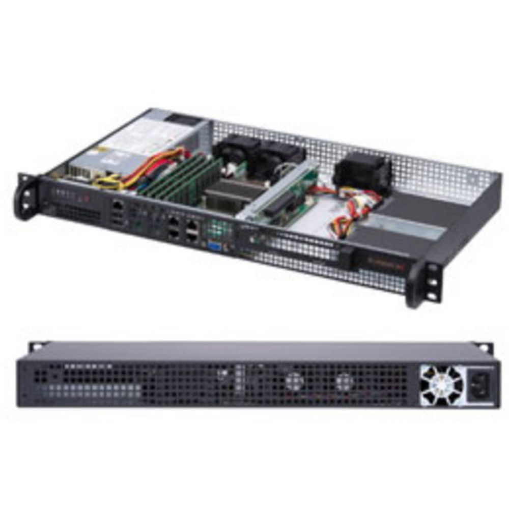 Серверная платформа SuperMicro 5019A-FTN4 Intel Atom C3758/ no DIMM(4)/ SATARAID HDD(2)LFF/ 4xGbE/1xFH, M2/ 1x200W