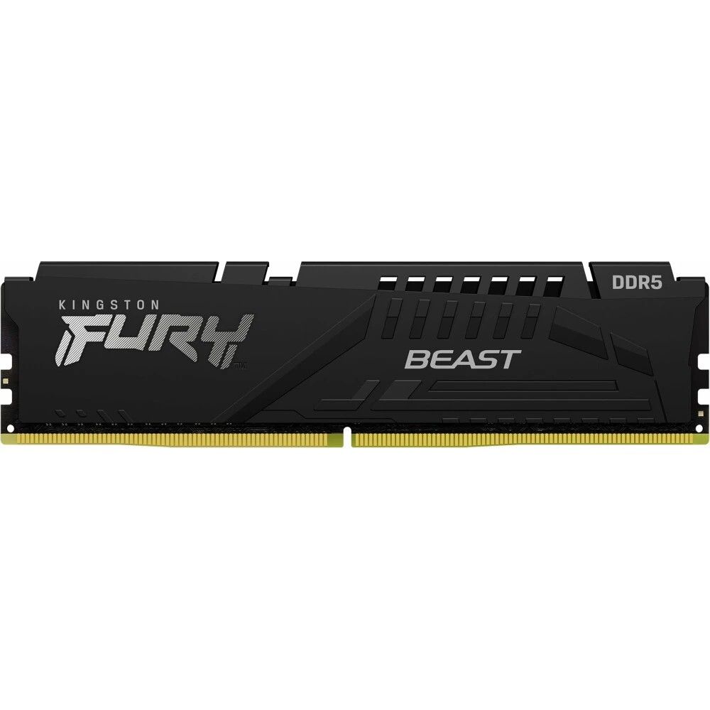 Оперативная память Kingston OEM 16Gb DDR5 6400 DIMM FURY Beast Black XMP Gaming Memory KF564C32BB-16 Non-ECC, CL32, 1.4V, Heat Shield, 1Rx8, RTL